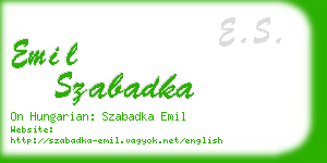 emil szabadka business card